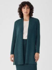 Merino High Collar Cardigan in Regenerative Wool EILEEN FISHER at Eileen Fisher